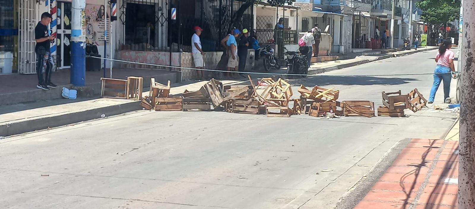 El bloqueo en la vía.