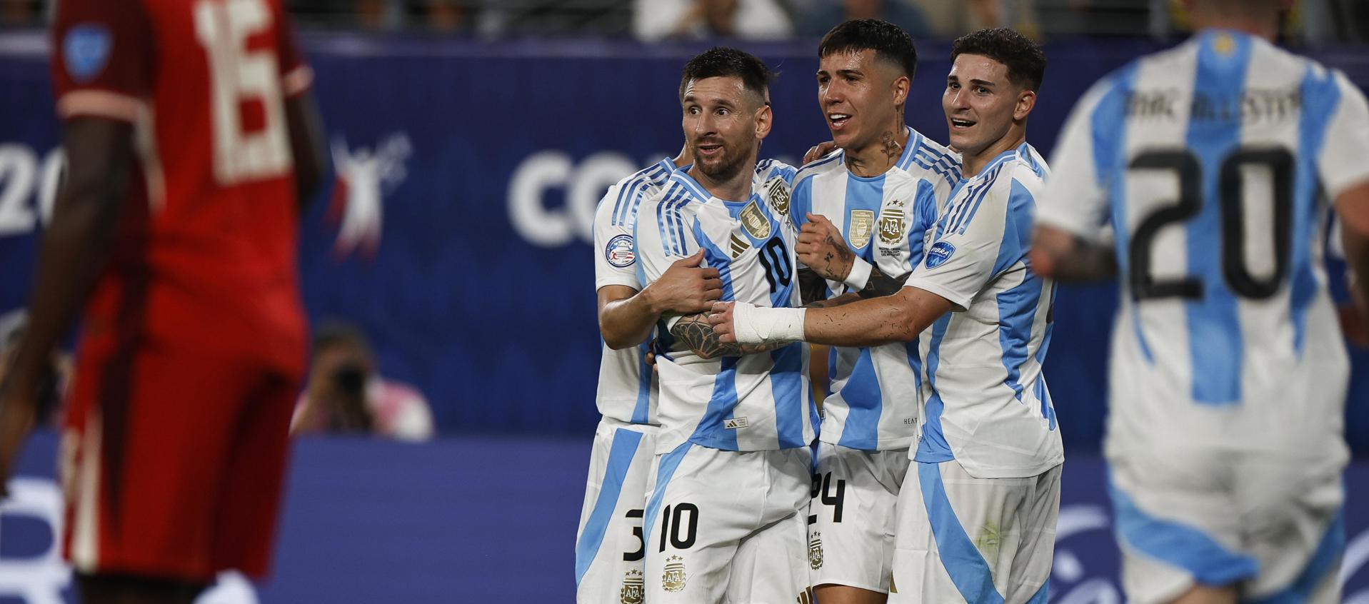 Lionel Messi marcó su primer gol ante Canadá, en Copa América. 