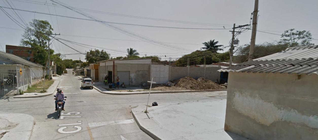 Lugar donde ocurrió el crimen en el barrio El Bosque. 