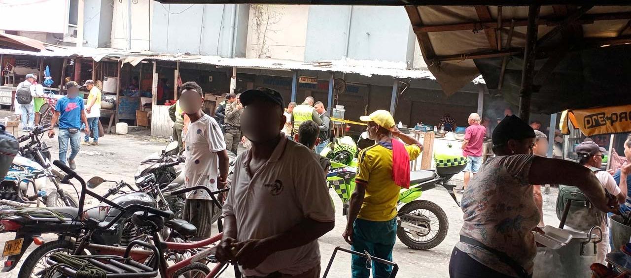 Lugar donde ocurrió el crimen, en el Centro de Barranquilla. 