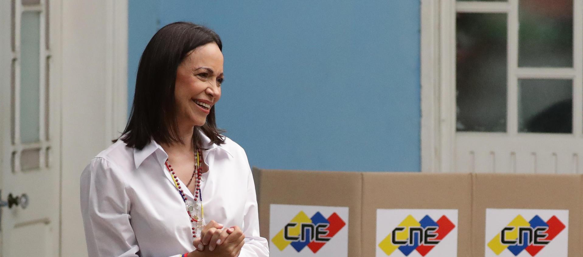 María Machado ejerció su derecho al voto en Caracas.