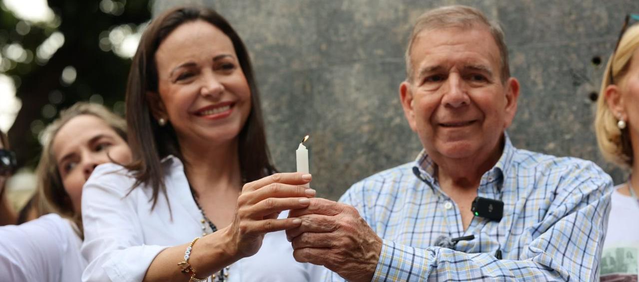 La líder opositora María Corina Machado y el candidato Edmundo González.