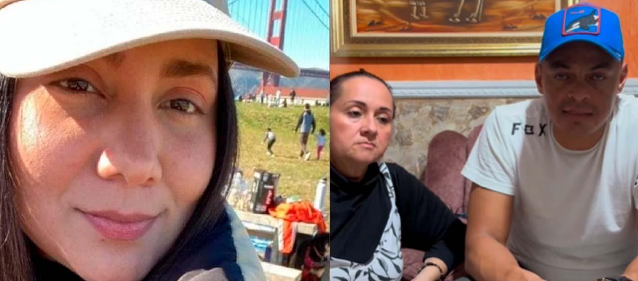 María Paula Peña Contreras y sus padres.