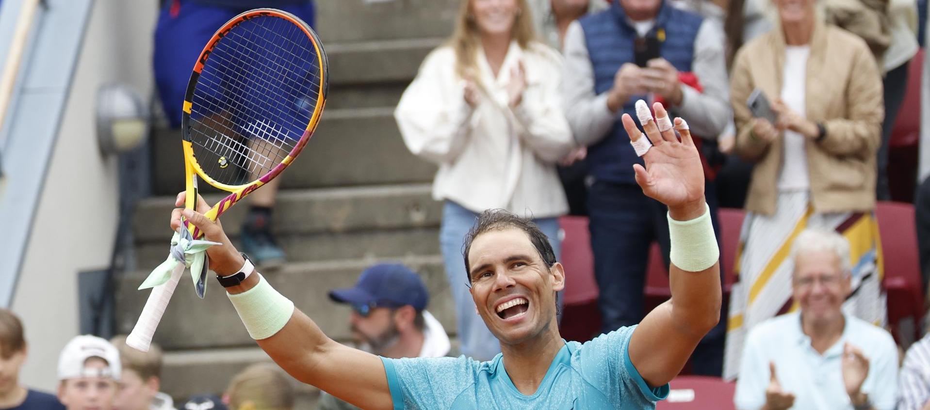 Nadal en el torneo de Suecia.