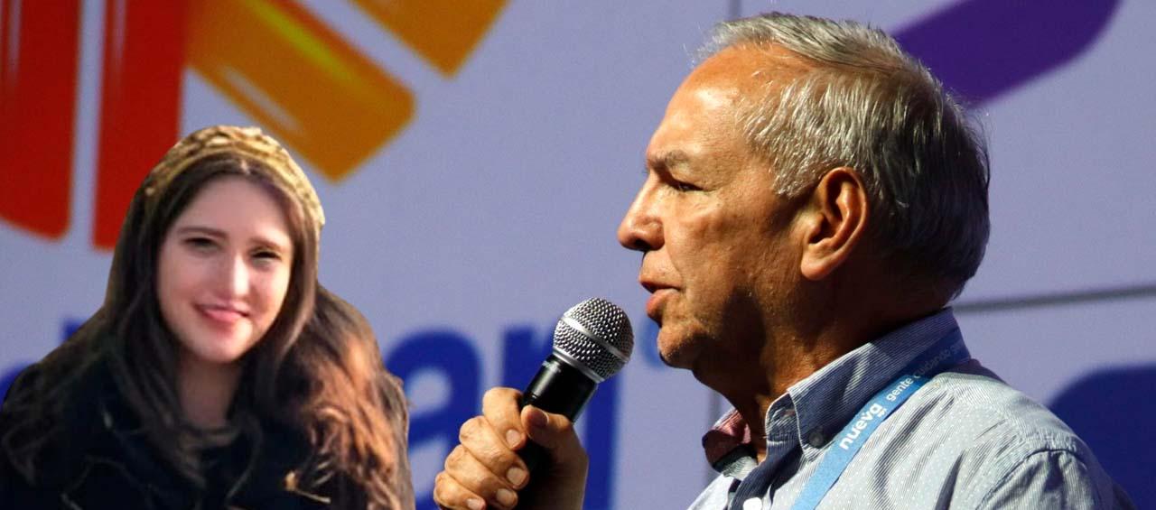 María Benavides y el ministro Ricardo Bonilla. 