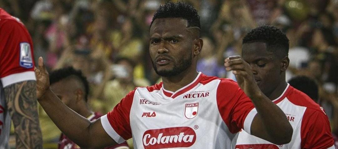 Elvis Perlaza, jugador de Santa Fe.