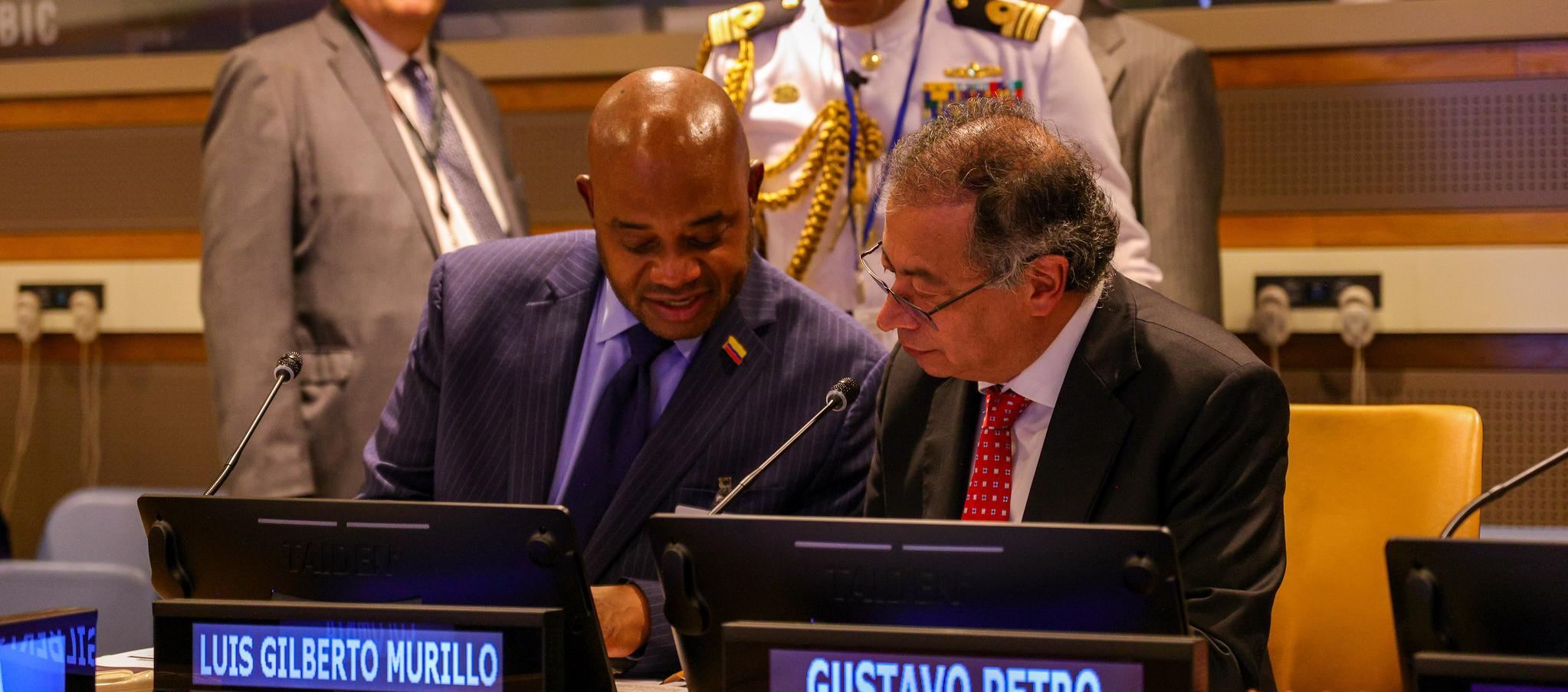 El canciller Luis Gilberto Murillo y el Presidente Gustavo Petro.