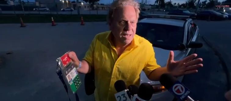 Ramón Jesurun tras quedar en libertad. 