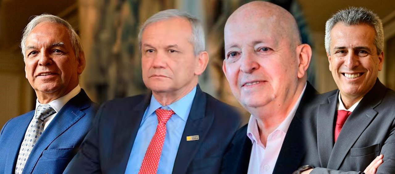 Ricardo Bonilla, Carlos Ramón González, Otty Patiño y Luis Fernando Velasco.