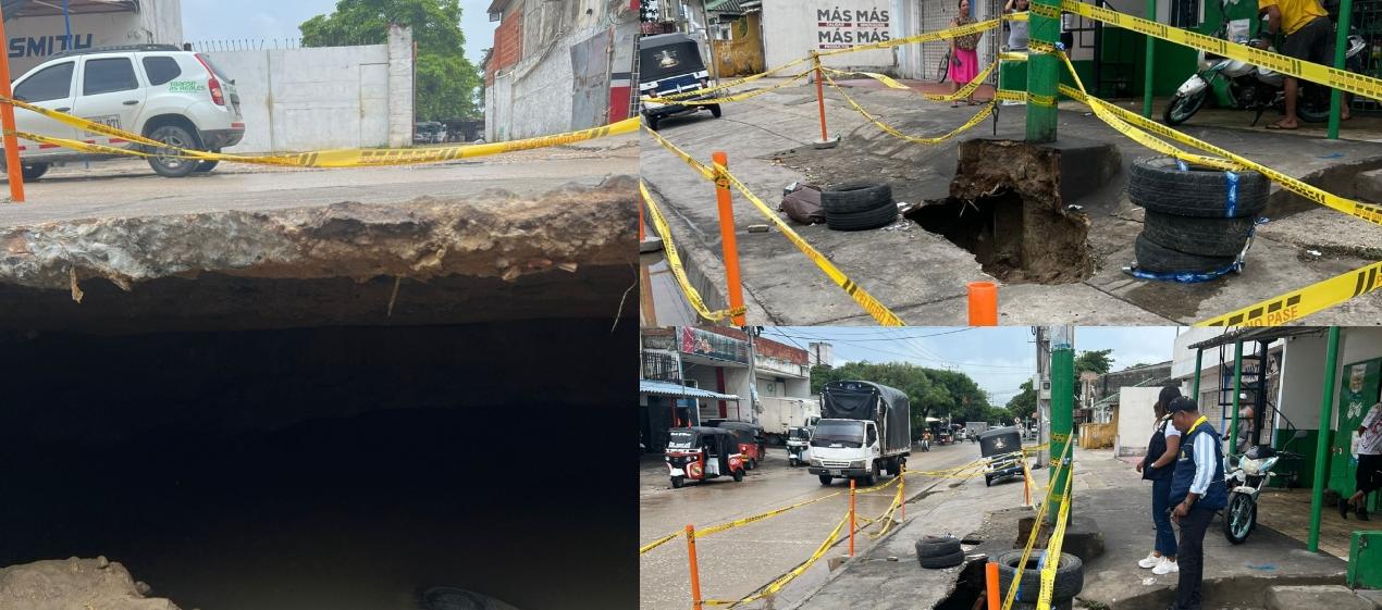 Así se encuentra el estado de la vía en la calle 18, una de las vías más transitadas en Soledad. 