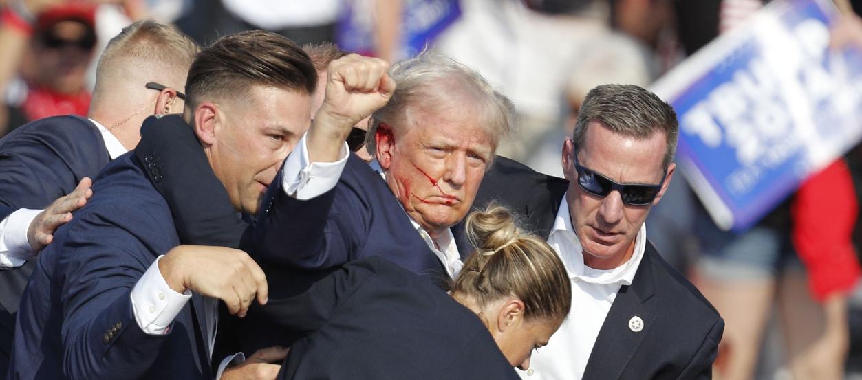 Donald Trump tras el ataque.