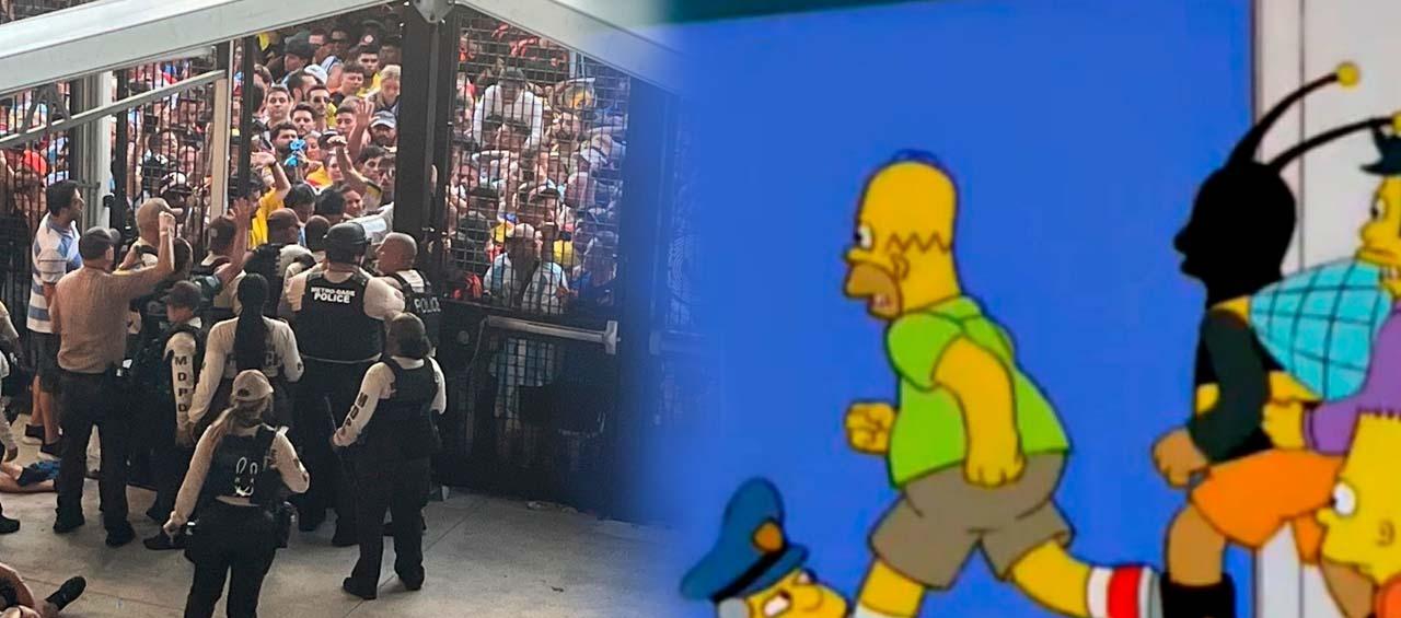 Desorden de la final y capítulo de Los Simpson.