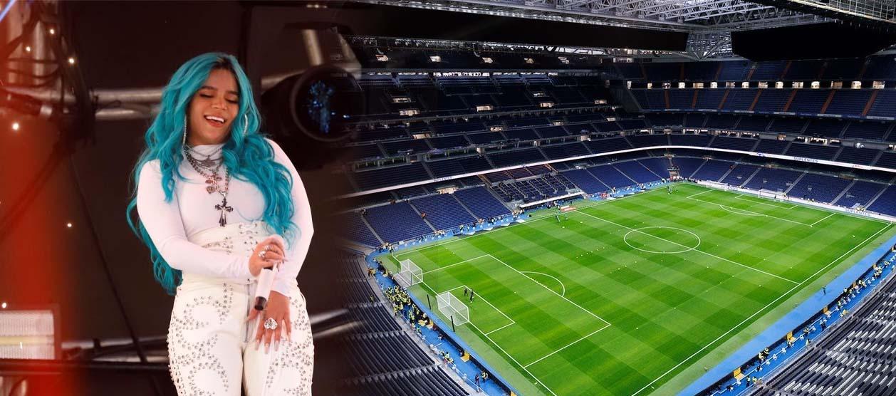 Karol G, primera artista colombiana en cantar en el Bernabéu.
