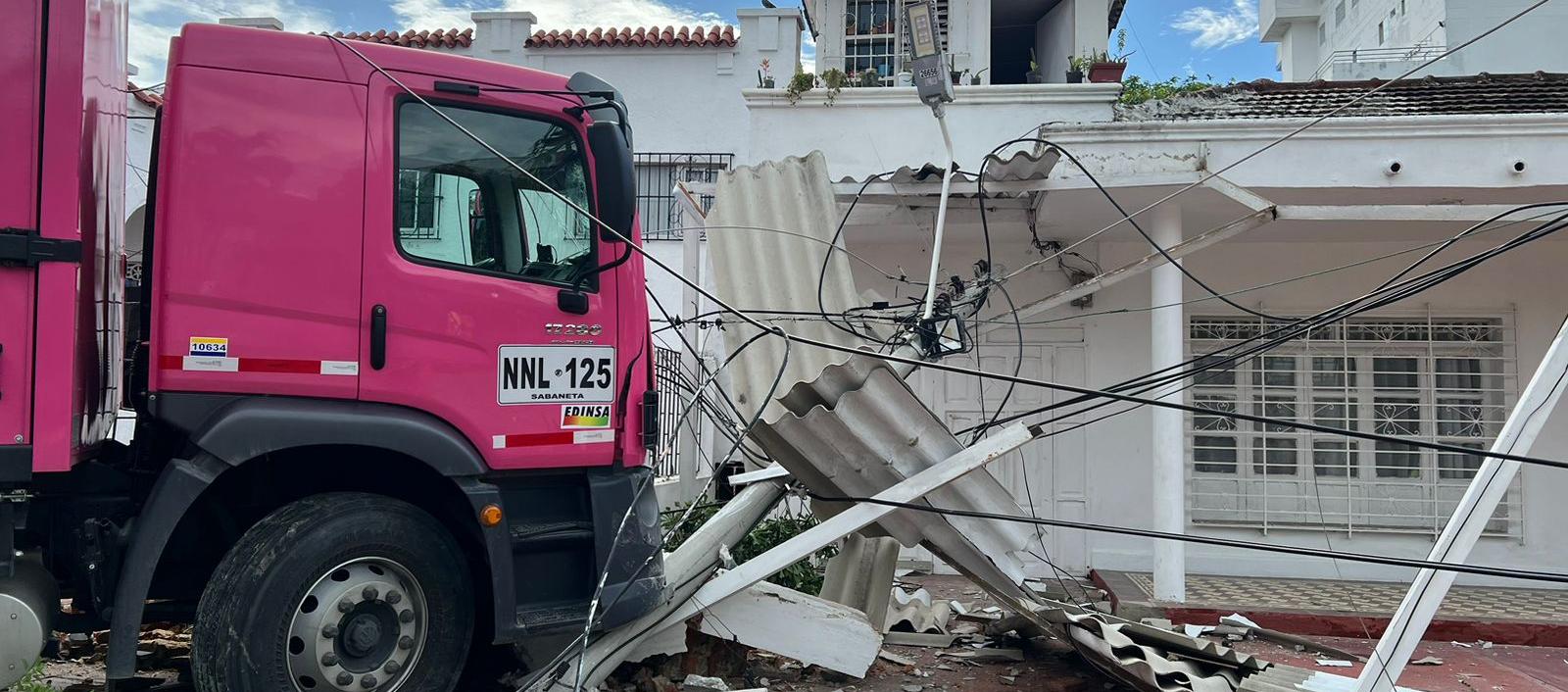 Accidente en el barrio El Recreo. 
