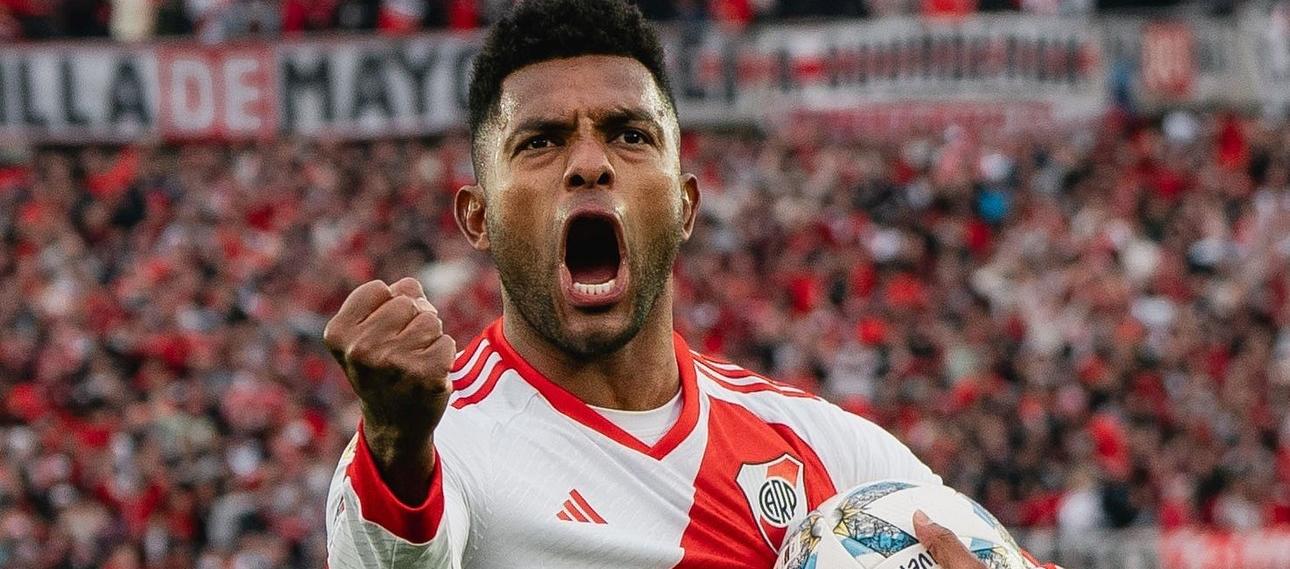 Miguel Borja llegó a 24 goles con River Plate en el presente año.