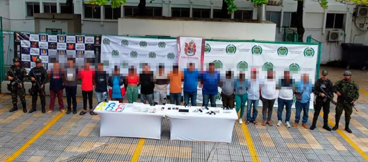 Entre las capturados se destacan la de alias ‘César’ y alias 'Deivi'.