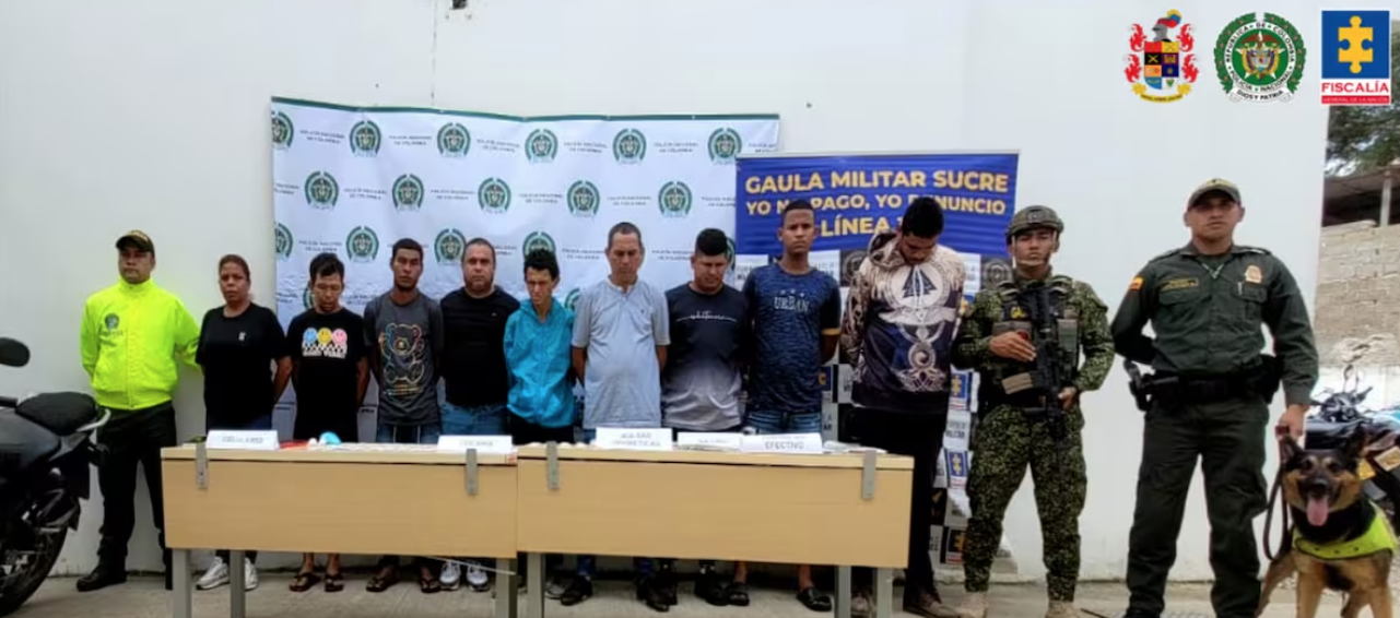 A ocho de los procesados les fue impuesta medida de aseguramiento en centro carcelario, mientras el otro quedó con domiciliaria. 