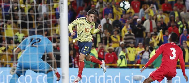 James en el duelo ante Panamá en 2019.