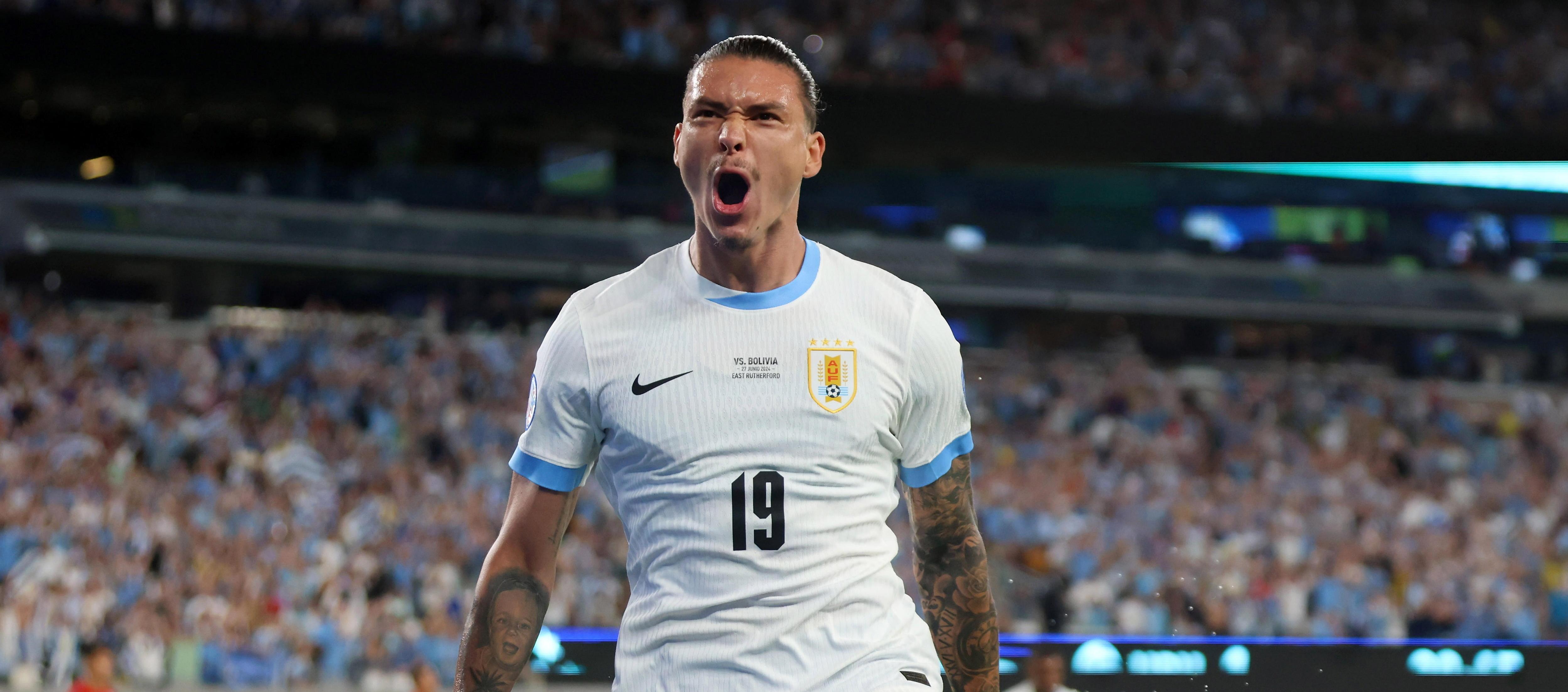 Darwin Núñez, delantero de la selección uruguaya. 