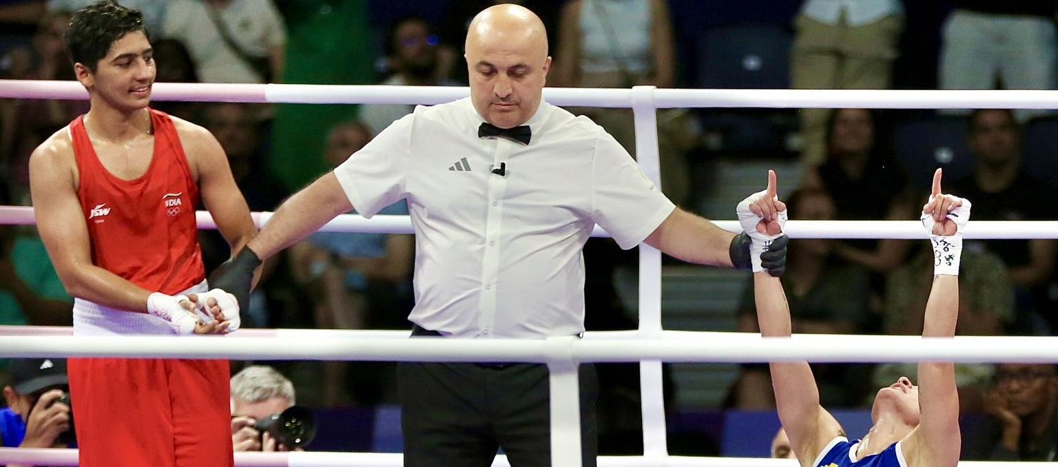 La emoción de Yeni Arias tras conocer la decisión que la dio como ganadora ante Preeti Pawar.