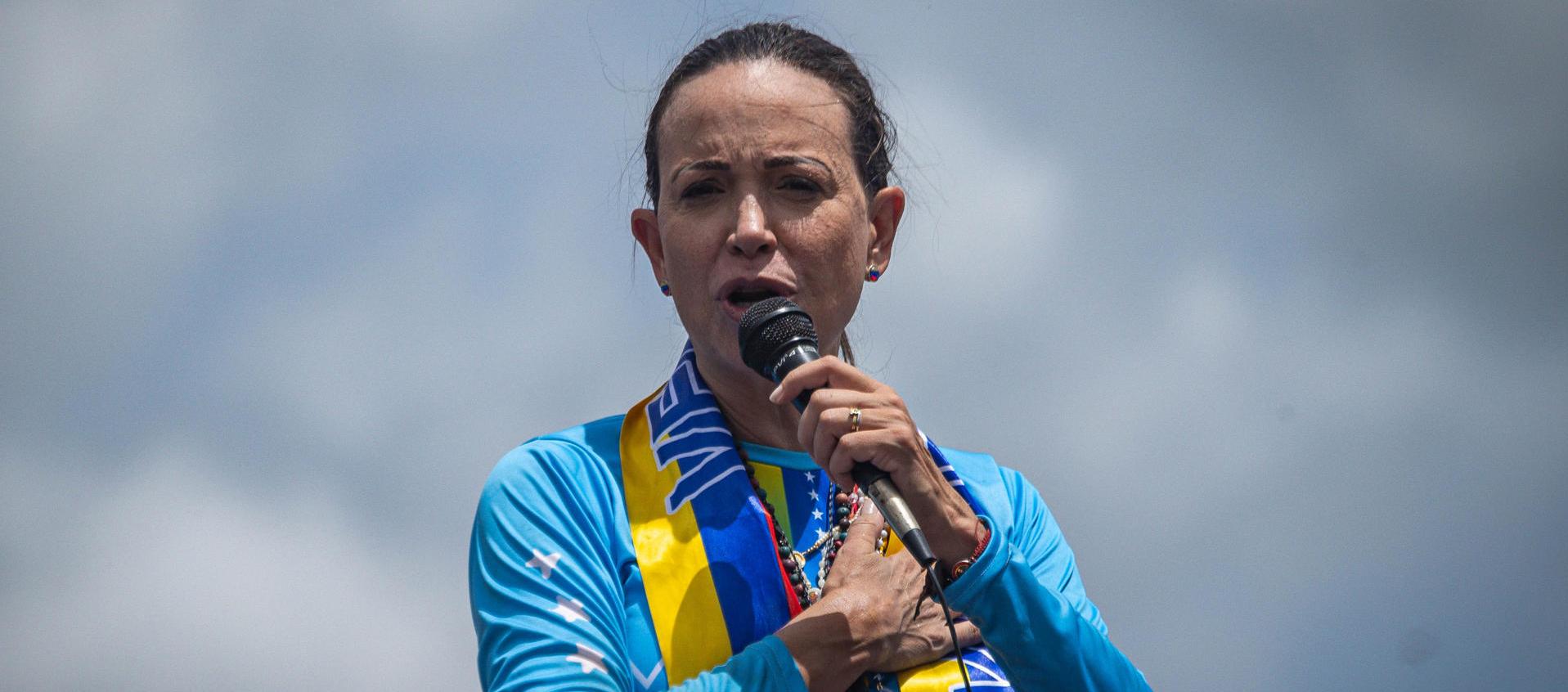 María Corina Machado, líder opositora de Venezuela.