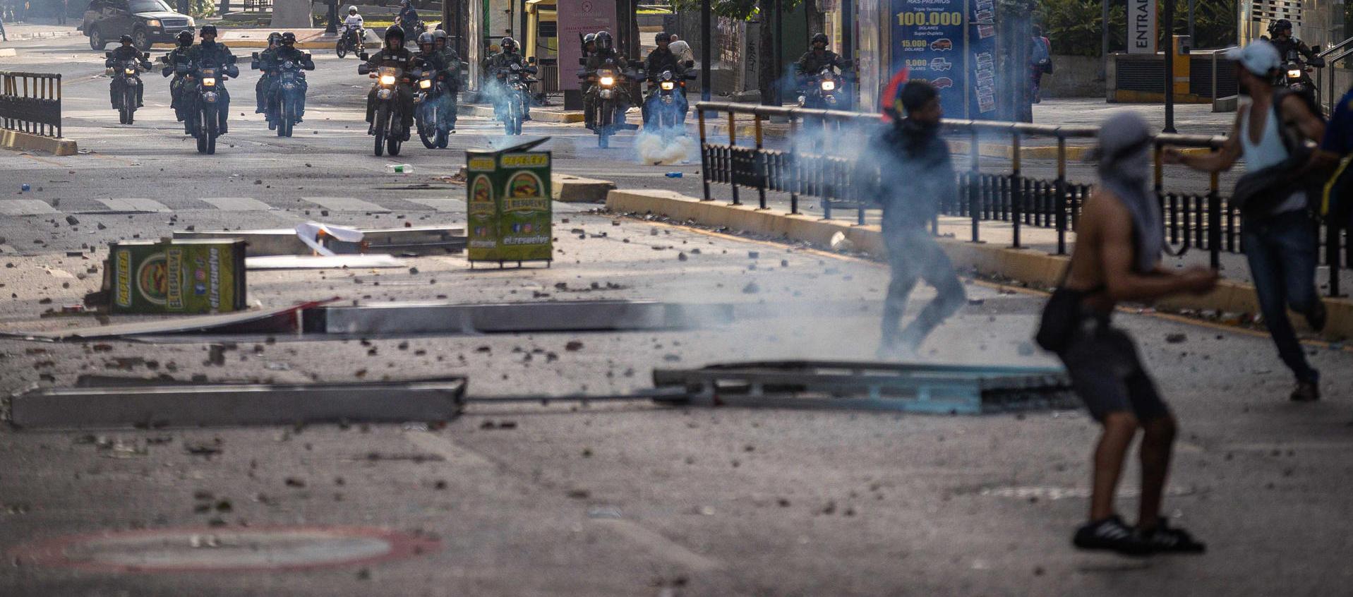 Protestas en Venezuela por los resultados de las elecciones presidenciales.