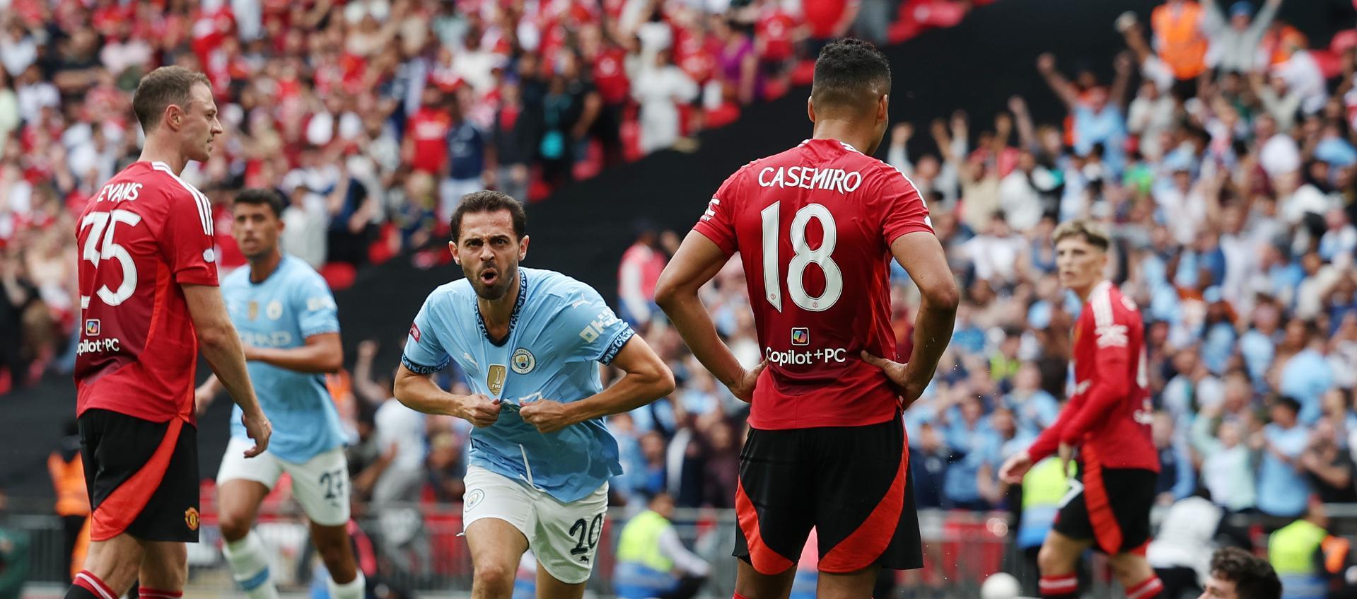 Bernardo Silva celebra el gol del empate.