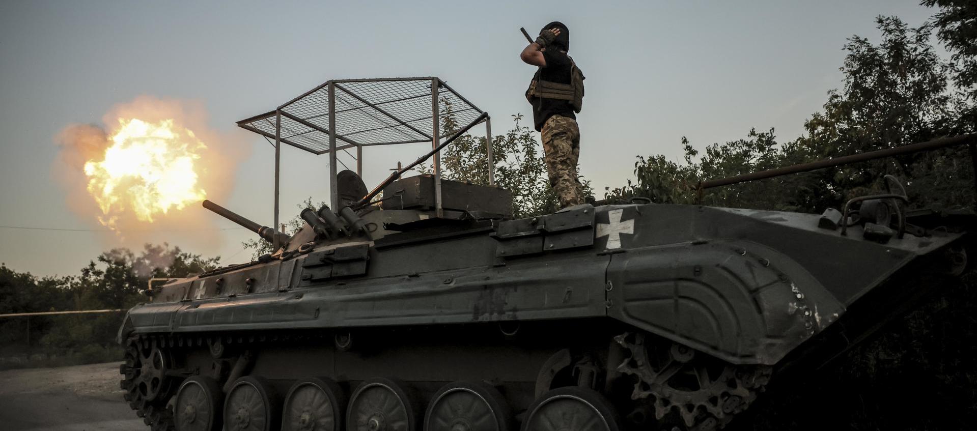 Tanque de guerra en Ucrania.