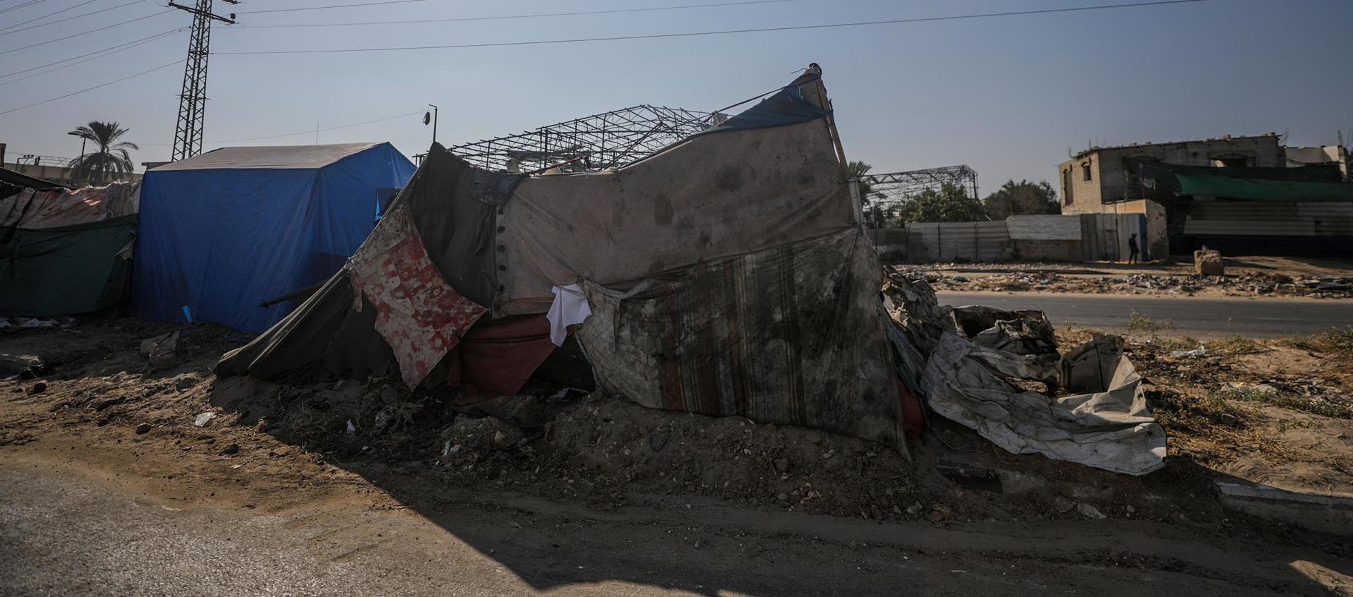 Calles en Gaza por los ataques israelíes.