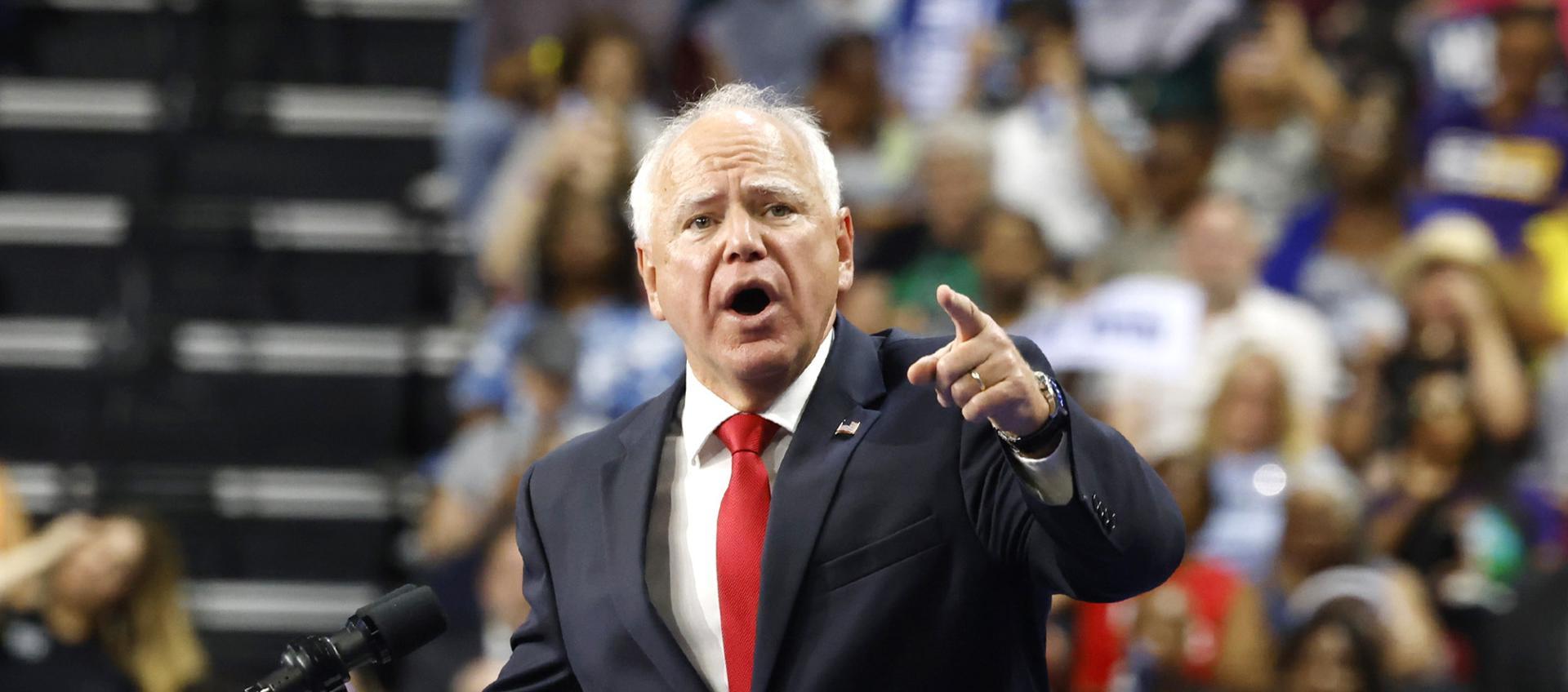 Tim Walz, fórmula vicepresidencial de Kamala Harris en las elecciones.