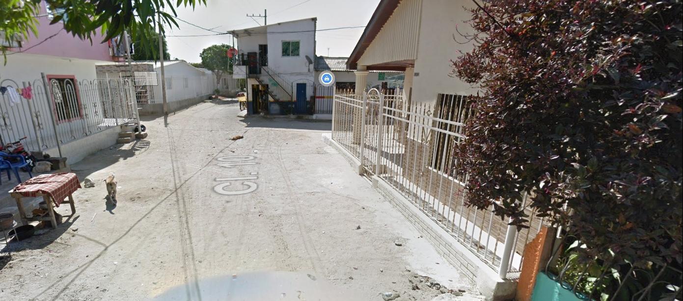 Sector donde se registró el crimen. 