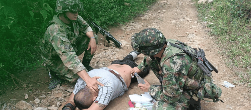 Uno de los capturados en el enfrentamiento. 