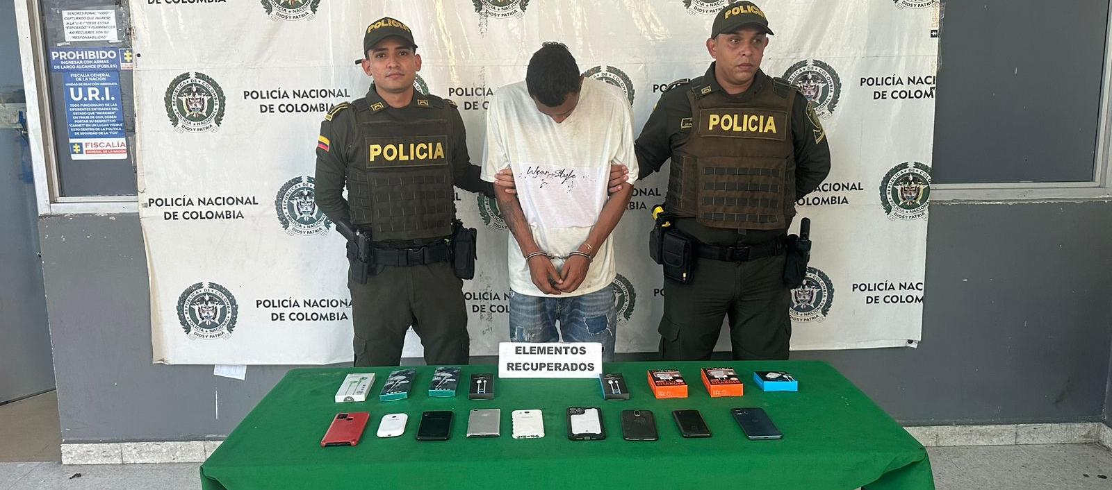 Uno de los capturados.