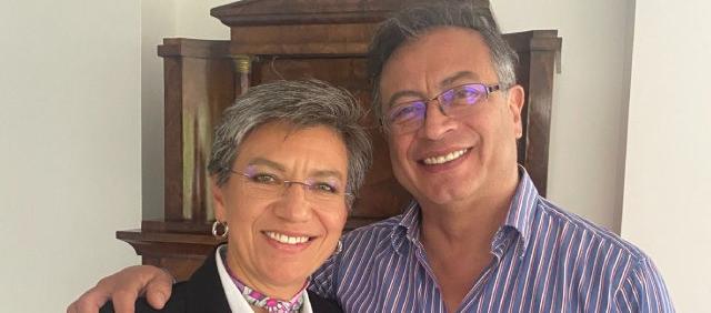 Claudia López y Gustavo Petro.