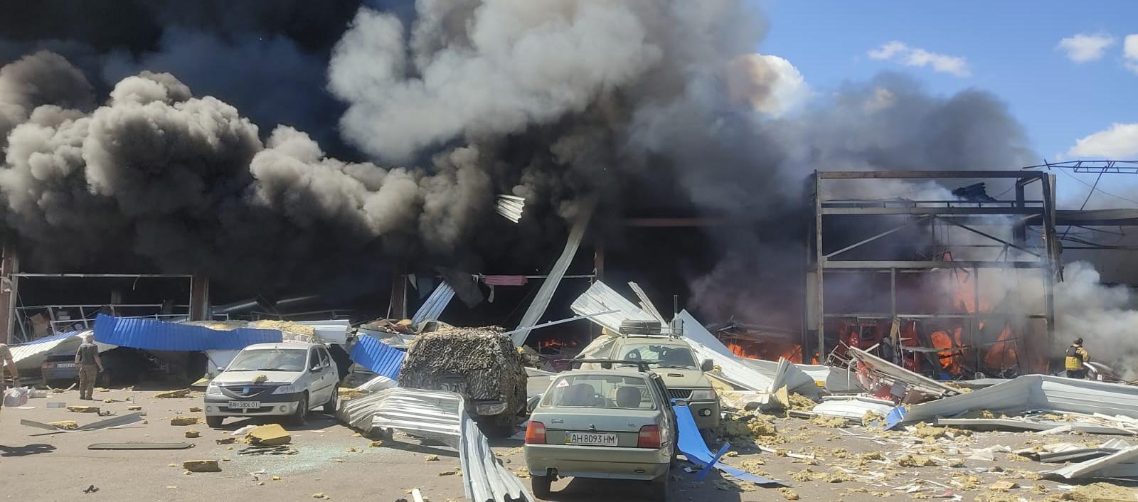 Así quedó el supermercado.