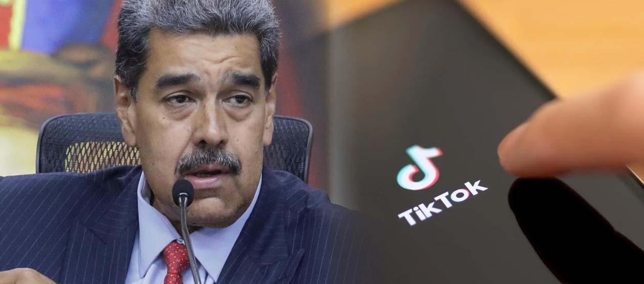 Imagen de Maduro rechazando la aplicación TikTok.