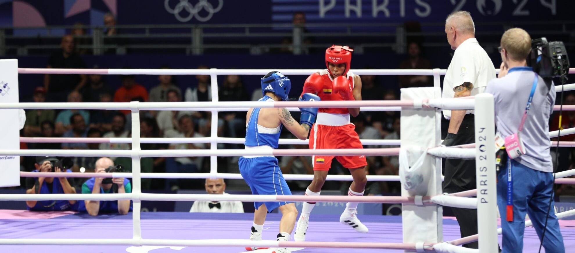 Imagen de la pelea de Ingrit Valencia.