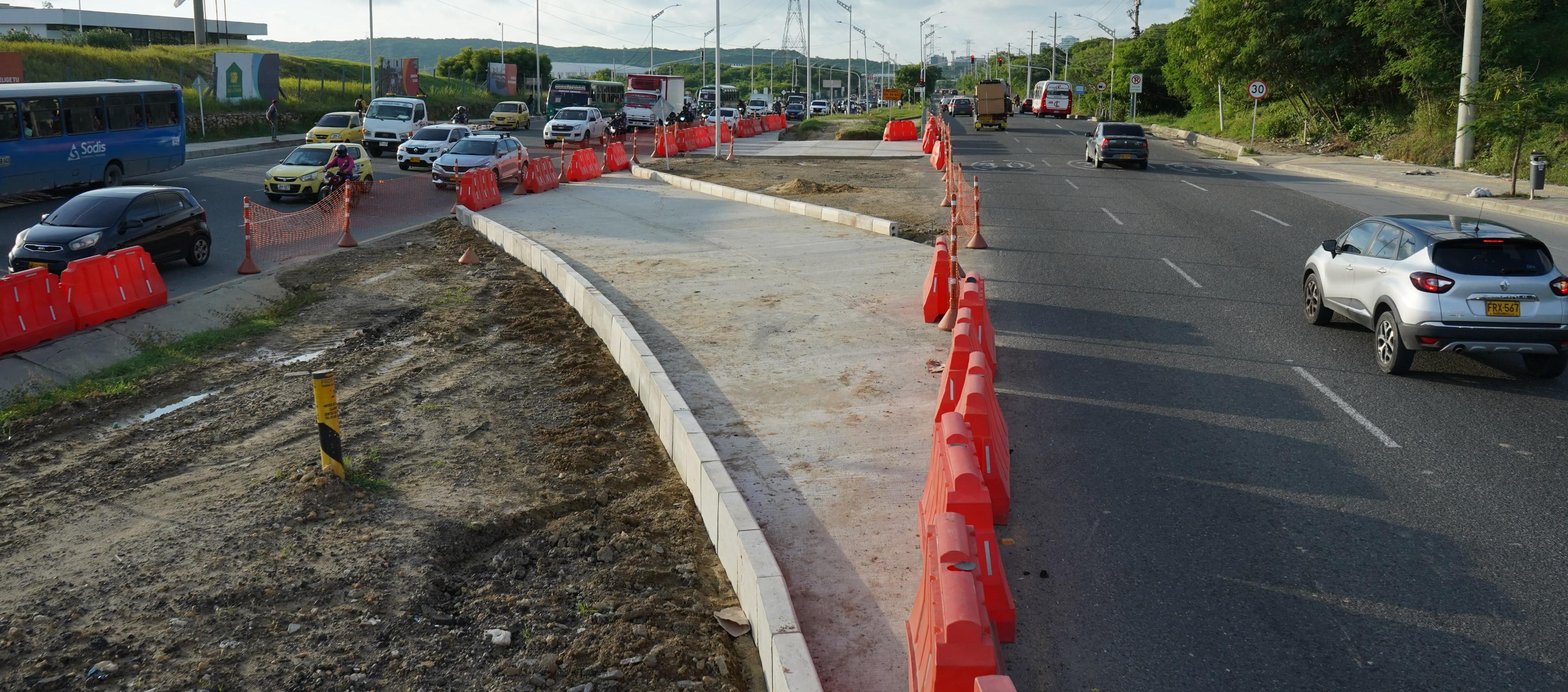 Uno de los desvíos mientras se desarrolla la obra.