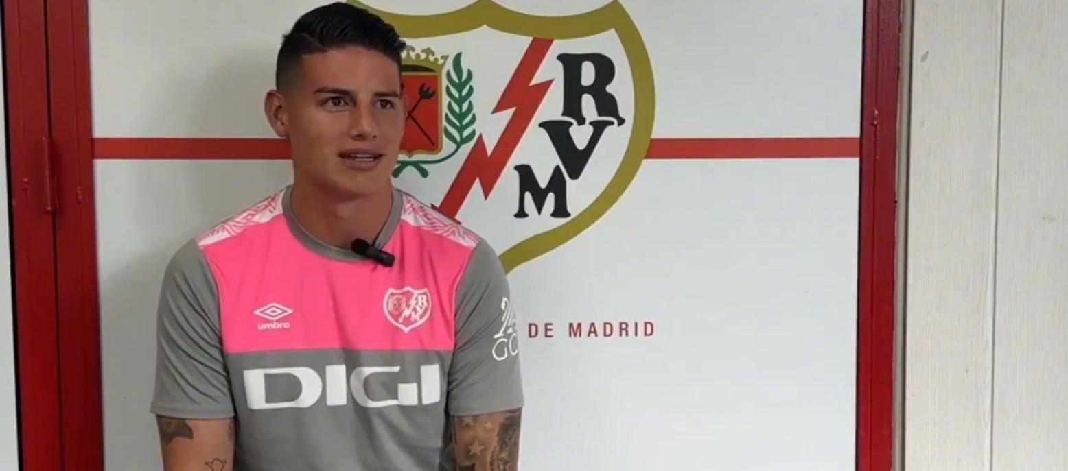 James en su primera entrevista como jugador del Rayo.