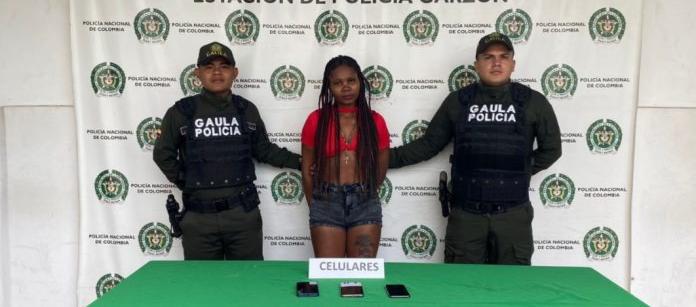 Liliana Montes, capturada por el Gaula de la Policía. 