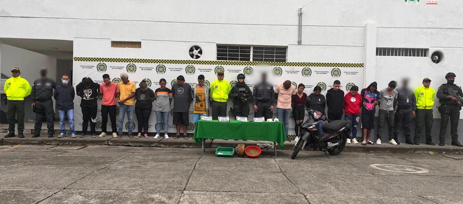 Fueron judicializados 16 presuntos integrantes de la banda delincuencial. 