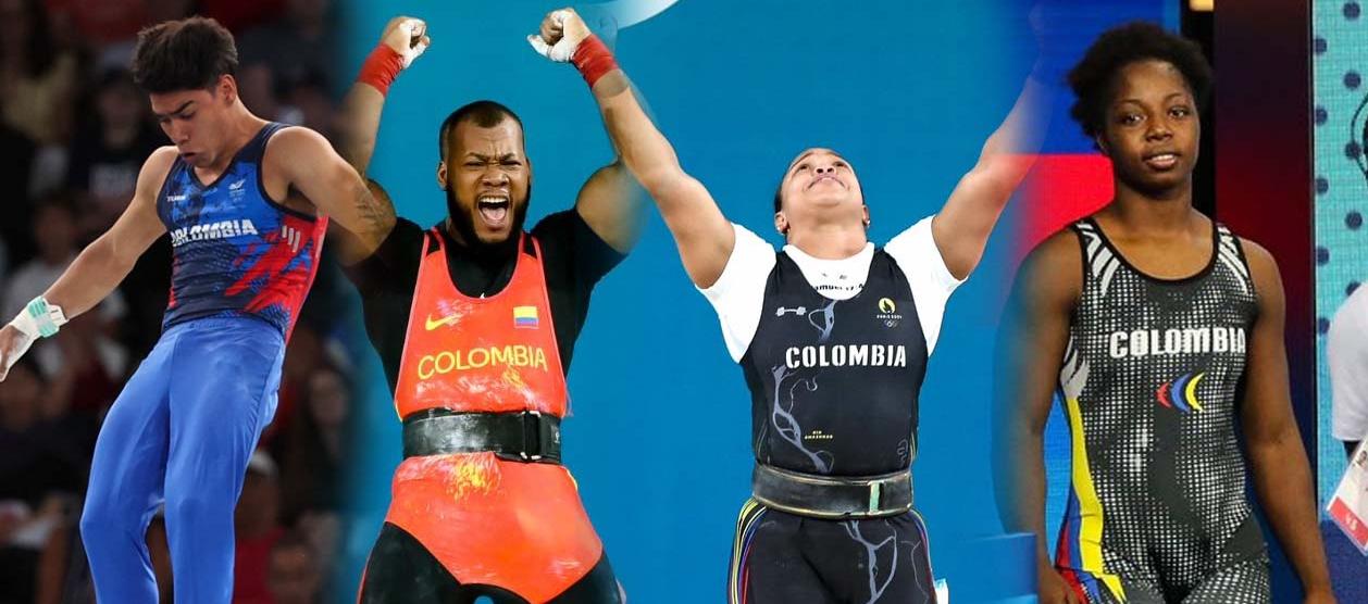 Ángel Barajas, Yeison López, Mari Leivis Sánchez y Tatiana Rentería, medallistas colombianos. 