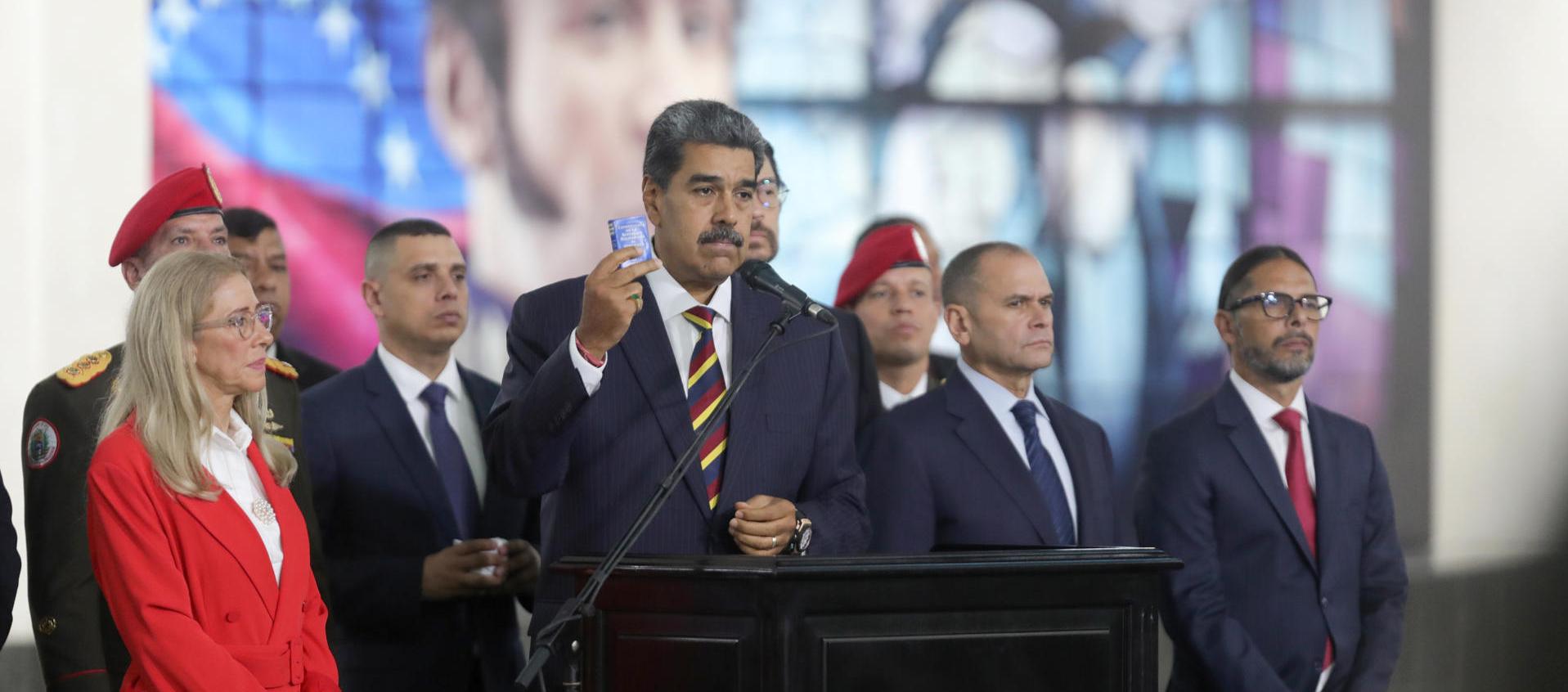 Nicolás Maduro en rueda de prensa.