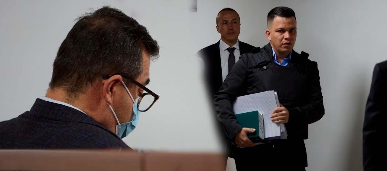 Olmedo López y Sneyder Pinilla en la audiencia de este miércoles.