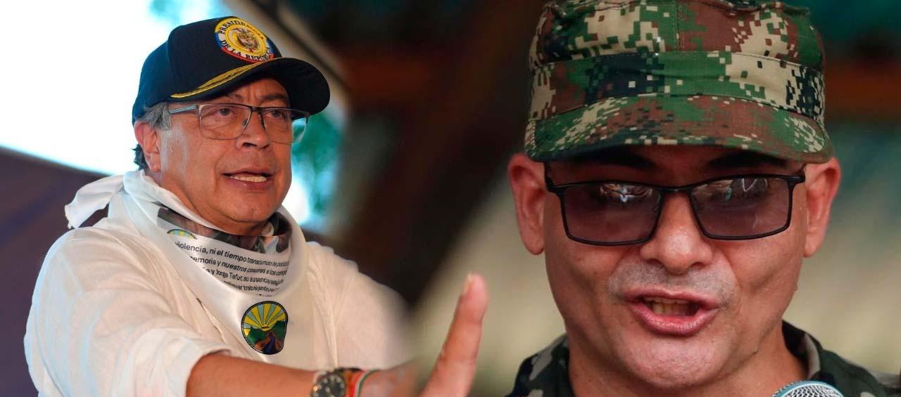 Gustavo Petro e 'Iván Mordisco'.