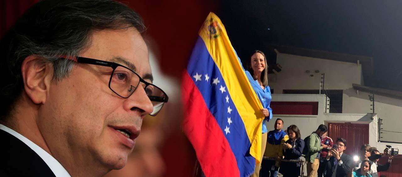 Gustavo Petro y María Corina Machado.