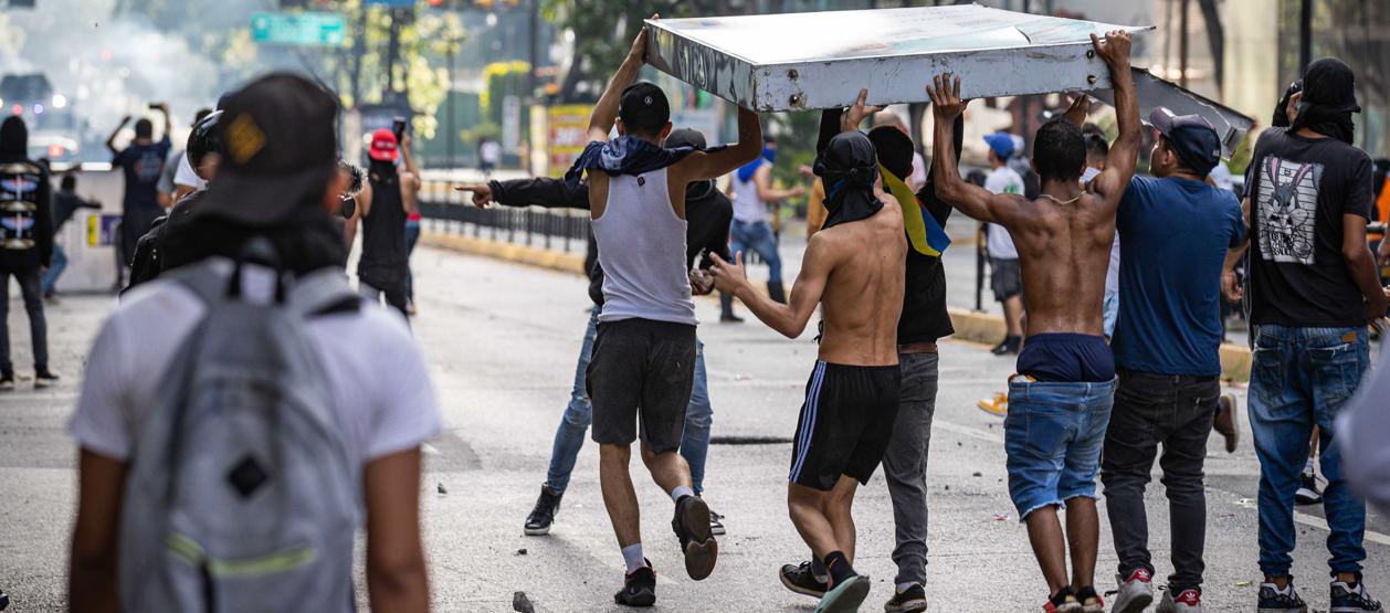 Imagen de una de las protestas en Caracas.