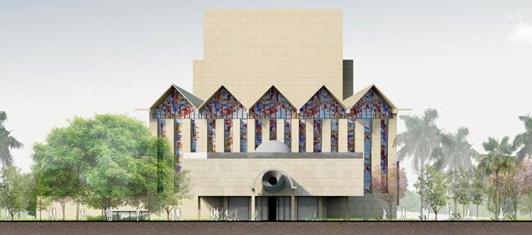 El render del teatro.