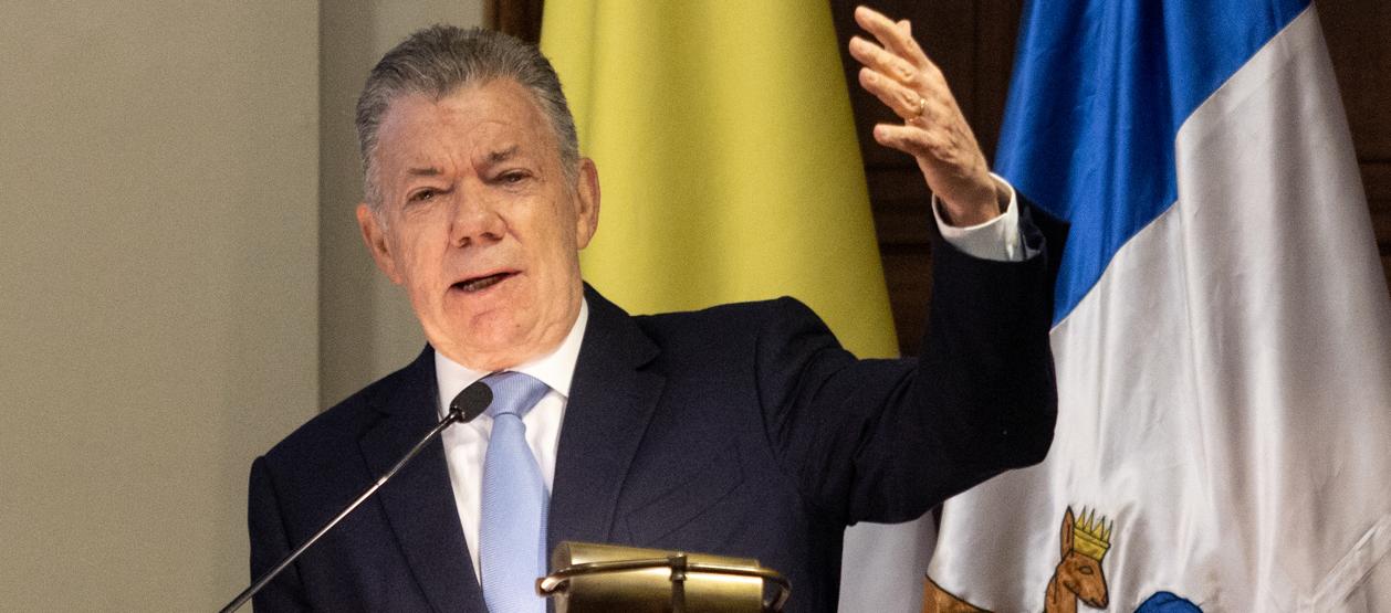 El expresidente colombiano Juan Manuel Santos.