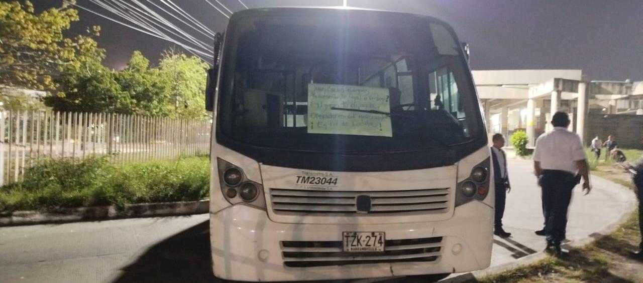 Imagen del paro en el Portal de Soledad.